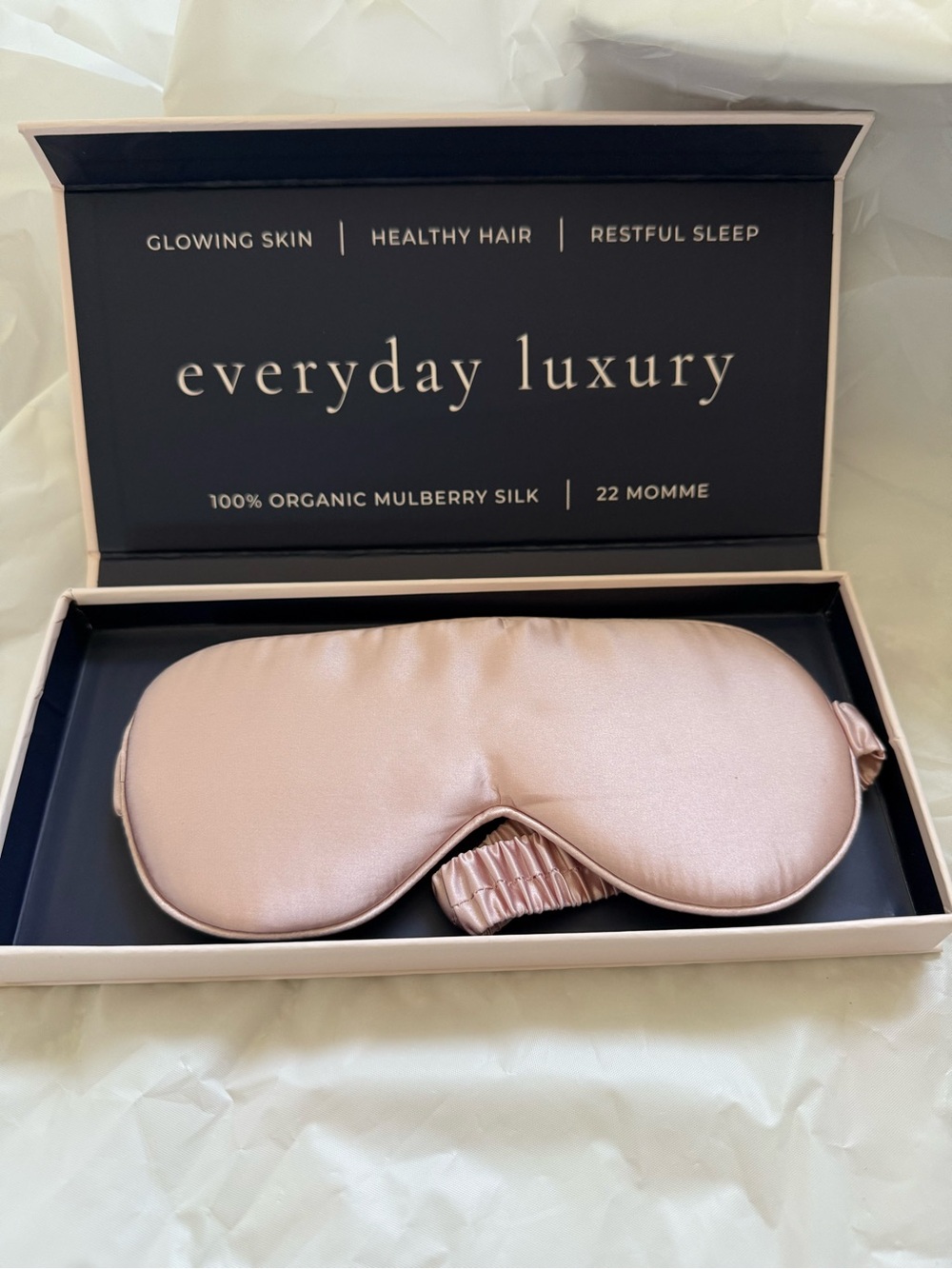 SYLKE The Label- 100% Mulberry Silk Sleep Mask - Blush Pink